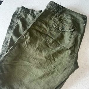 American Eagle Outfitters Green Wide Leg Pants
